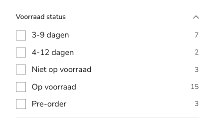 Delivery times as a Shopify filter